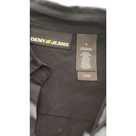 DKNY Jeans Women Long Sleeve Blouse Top Button Down Shirt Small - Picture 5 of 8